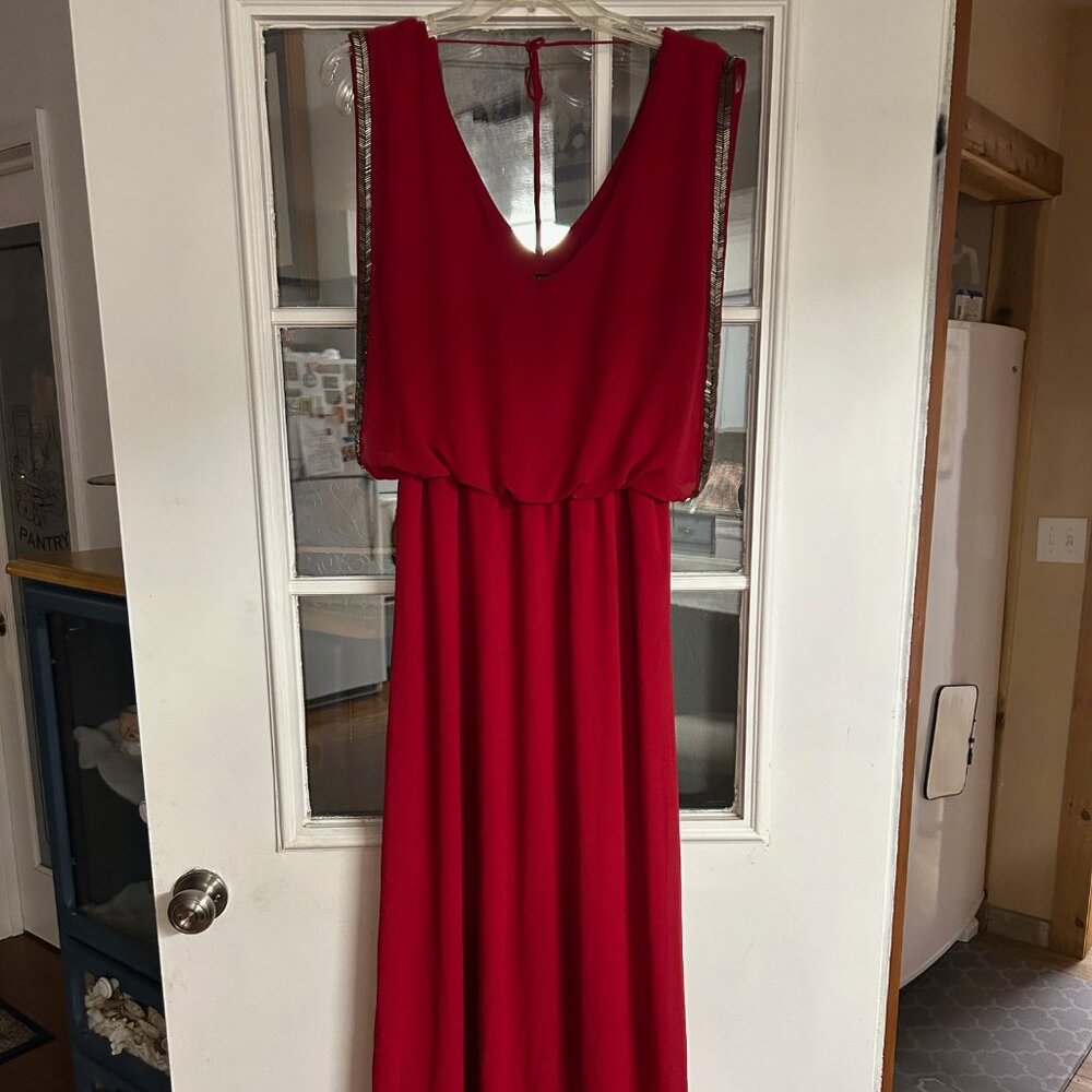 Next Red Maxi Party Dress, Size 14